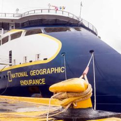 El National Geographic Endurance tocó puerto argentino en Usuahia.