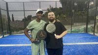 Ibai jugó al padel con Kluivert