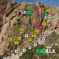 La app detalla las diferentes rutas de escalada disponibles.