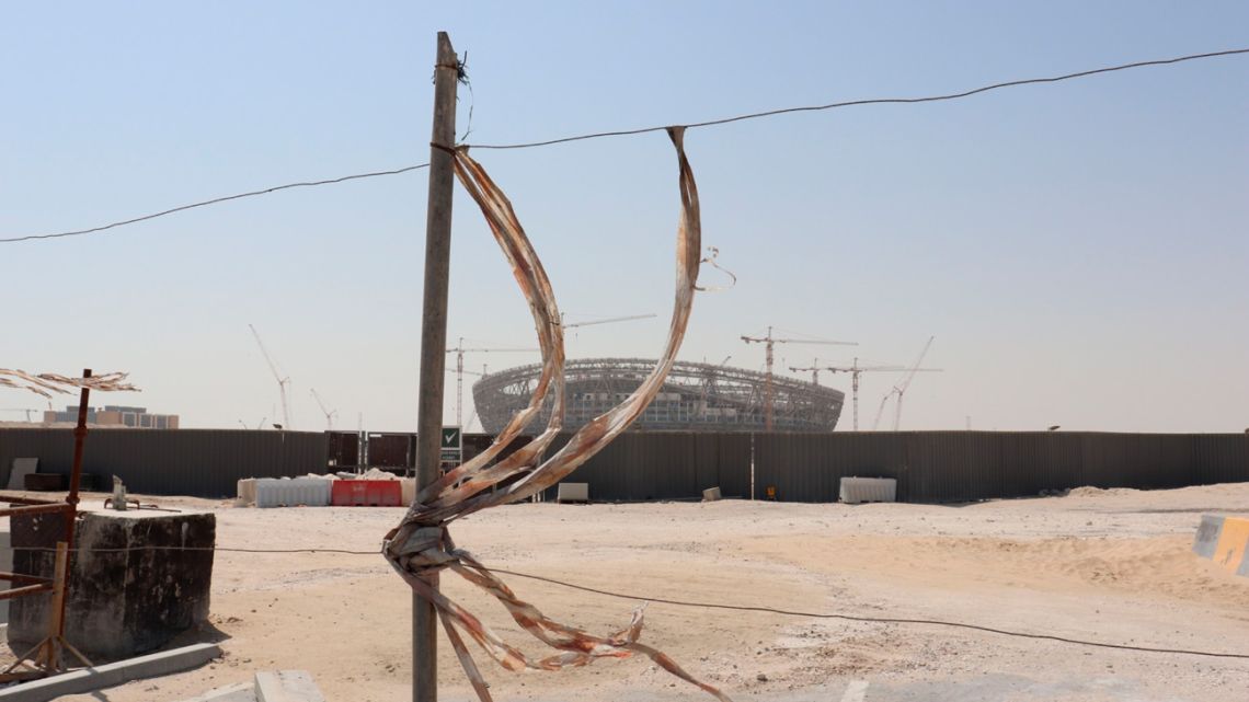 The Lusail stadium under construction ahead of the 2022 World Cup Final, in Lusail, Qatar, on Tuesday, Sept.ember29, 2020. 