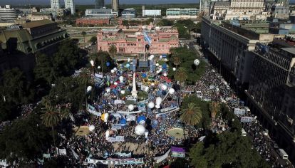 PLAZA DE MAYO. Manifestación a favor del gobierno por el Día de la Militancia este 17 de noviembre.