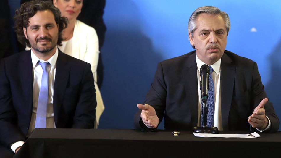 Santiago Cafiero y Alberto Fernández 20211119