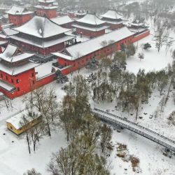 paisaje nevado del parque de la pagoda blanca en Shenyang, en la provincia de Liaoning, en el noreste de China. (Xinhua/Yang Qing) (oa) (ra) (vf) | Foto:Xinhua News Agncy