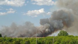 El voraz incendio que afecta a la reserva se desató en la tarde de ayer.