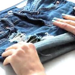 Cómo cortar los jeans para hacer shorts