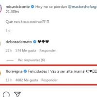 Flor Vigna le dedicó un tierno mensaje a Mica Viciconte por su embarazo 