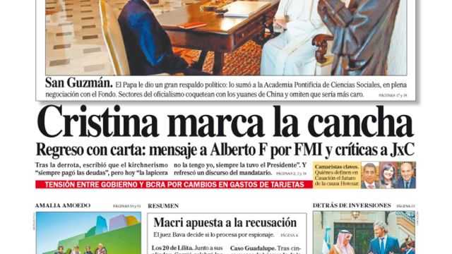 La tapa del Diario PERFIL del domingo 28 de noviembre de 2021.