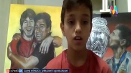 Quién es Juani Méndez, el joven dibujante que sueña con conocer a Lionel Messi
