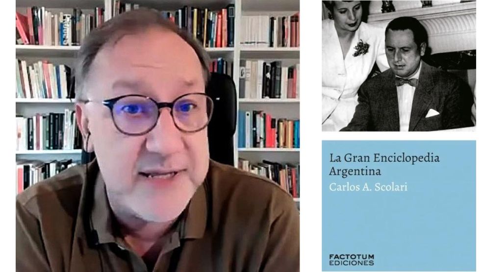 Carlos Scolari y su libro La gran enciclopedia argentina. 20211130
