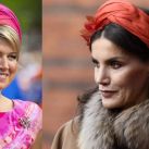 La reina Letizia de España llevó una diadema-turbante como las que acostumbra a usar Máxima de Holanda