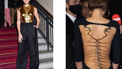 Vestidos con accesorios rígidos incrustados: la nueva obsesión de los diseñadores