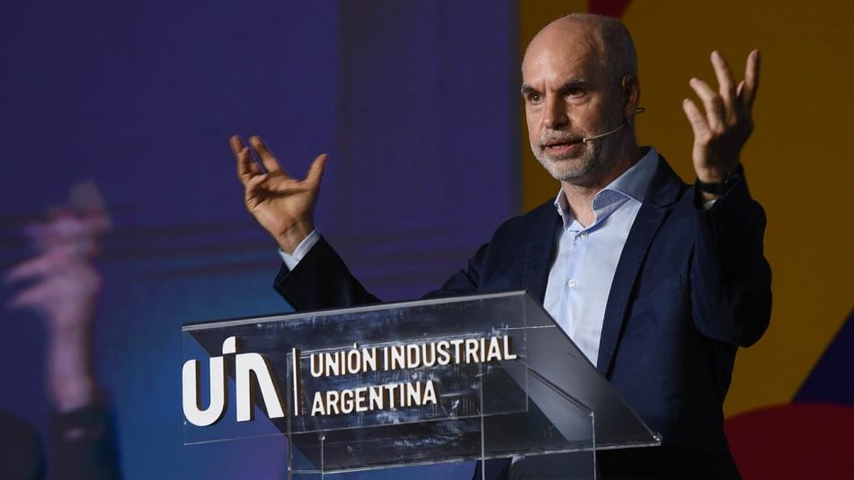 Rodríguez Larreta, hablando en la Unión Industrial Argentina (UIA).