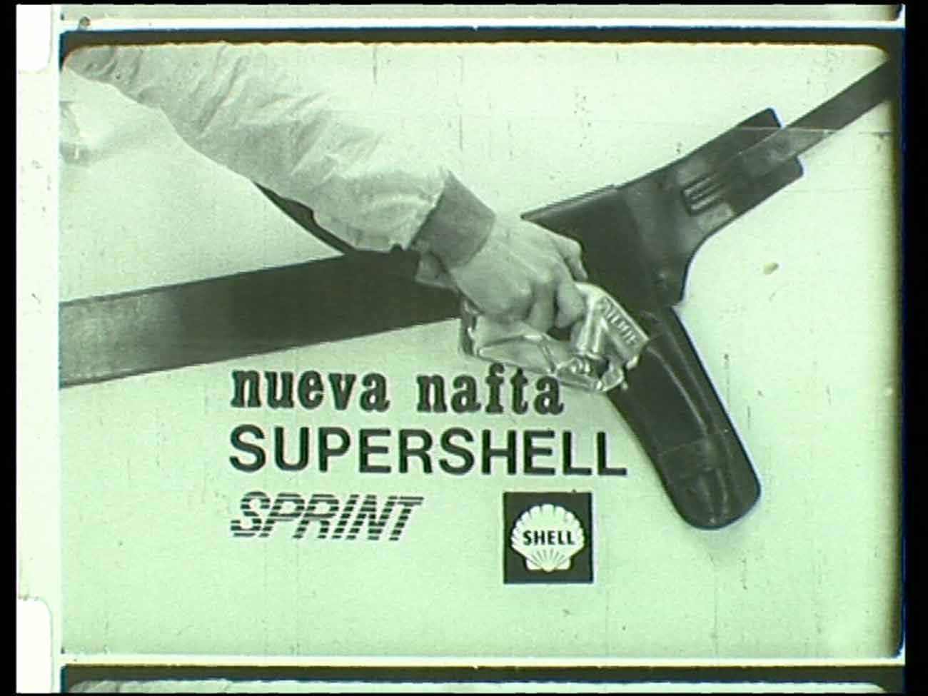 "Es un tiro", spot para Shell (nafta Supershell Sprint), agencia Berg, Henderson, 1969.