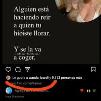 El polémico "like" de Wanda Nara: "Alguien está haciendo reír..."