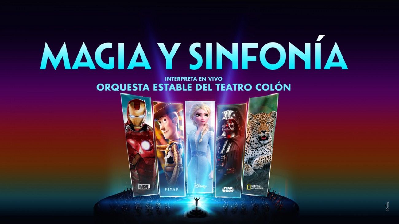 La Orquesta Estable del Teatro Colón interpretará las bandas de sonido de éxitos de Disney como Avengers: Endgame, Star Wars y Frozen una aventura congelada, entre otros.