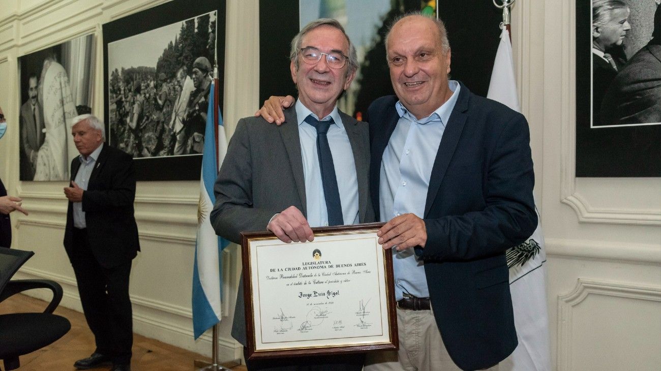 En un acto en la Legislatura, Jorge Sigal fue declarado Personalidad Destacada de la Cultura de la Ciudad de Buenos Aires.