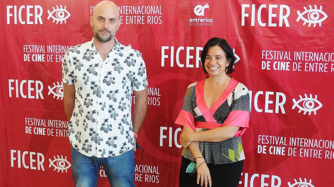 Los directores artísticos del Festival Internacional de Cine de Entre Ríos, Nicolás Herzog y Celina Murga.