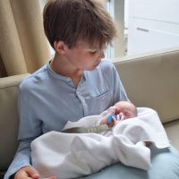 Angie Balbiani fue mamá y mostró la primera foto de Cósimo