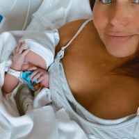 Angie Balbiani fue mamá y mostró la primera foto de Cósimo