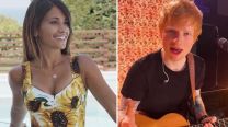 Antonela Roccuzzo y Ed Sheeran