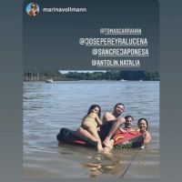 La China Suárez y su fin de semana navegando en un yate con amigos