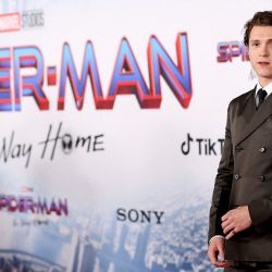 Tom Holland asiste al estreno en Los Ángeles de "Spider-Man: No Way Home" de Sony Pictures. | Foto:Emma McIntyre/Getty Images/AFP