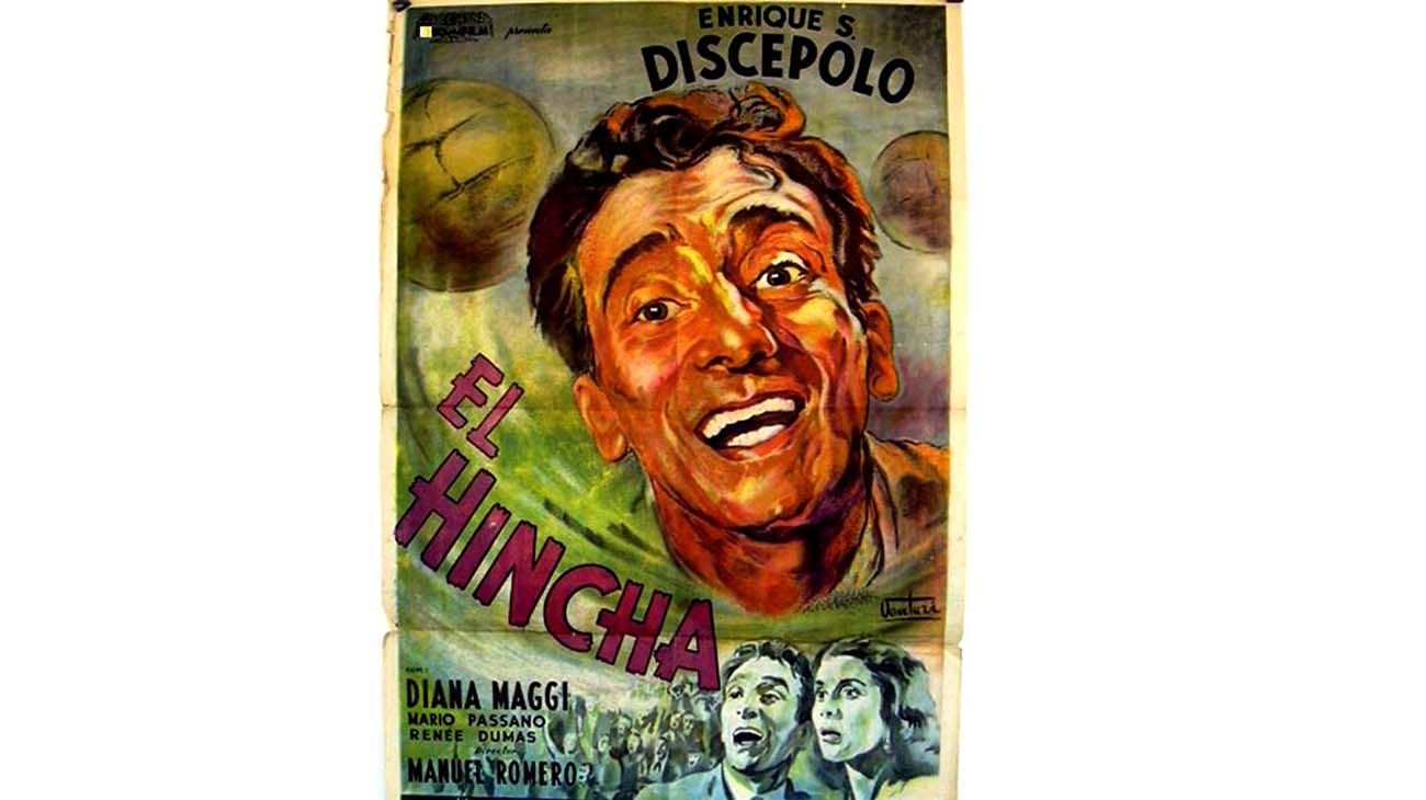 Enrique Santos Discépolo en el afiche de la película "El hincha".