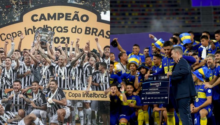 Atlético Mineiro campeón de la Copa de Brasil y Boca de la Copa Argentina. //@Atletico y Fotobaires