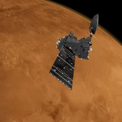 El orbitador de gases traza ESA-Roscosmos ExoMars. 