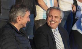 Máximo Kirchner y Alberto Fernandez, en una foto de archivo. 