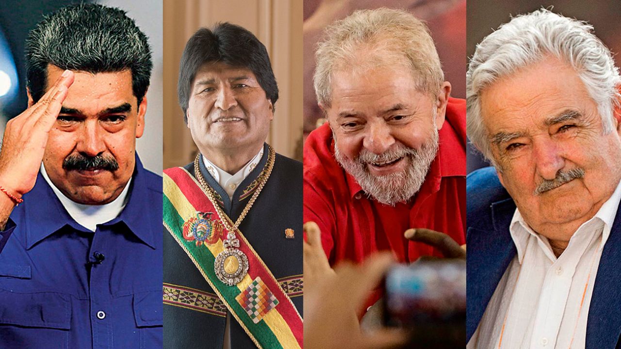 Nicolás Maduro - Evo Morales - Lula da Silva - Pepe Mujica | Foto:cedoc