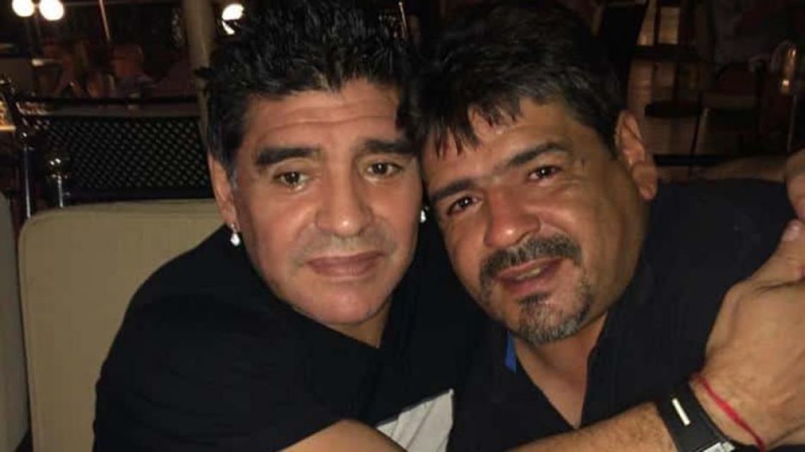 Diego Maradona and Hugo Maradona.
