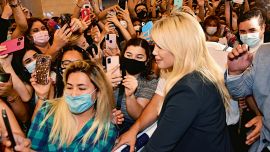 Wanda Nara con sus fans