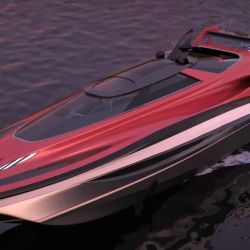 El Gran Turismo Mediterránea puede navegar a una velocidad de 70 nudos gracias a sus 3 motores MAN V12.