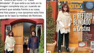 El tuit del militante y la tapa de Noticias, imágenes usadas por CFK en su post