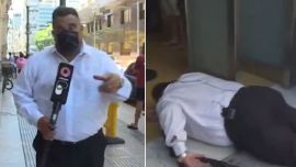 ¡Tremendo! Periodista de El Nueve se desmayó en pleno vivo: qué le pasó