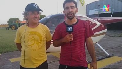Así fue el divertido viaje en helicóptero junto a Claudio Pachi Martínez.