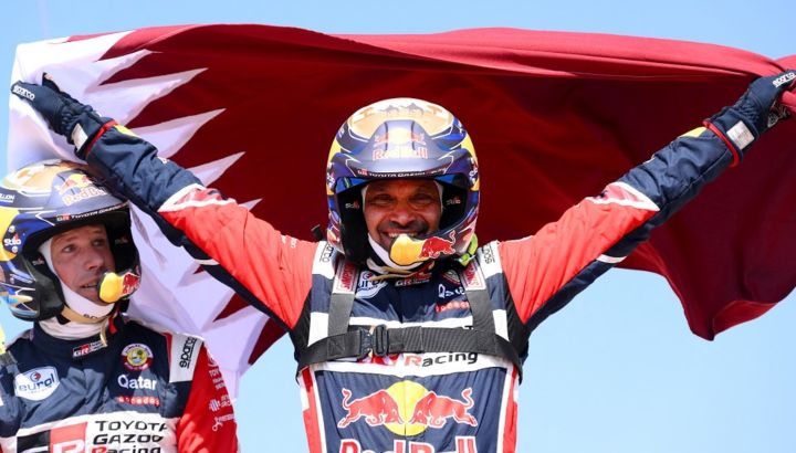 Nasser Al-Attiyah se consagró campeón del Rally Dakar 2022 en coches. Cuarto título para el Príncipe qatarí. // AFP