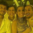 Guaynna y Lele Pons en el casamiento de Stefi Roitman y Ricky Montaner
