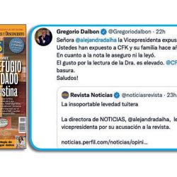 El mensaje de Gregorio Dalbón, el abogado de Cristina Fernández, criticando con argumentos insólitos la última tapa de esta revista. | Foto:cedoc