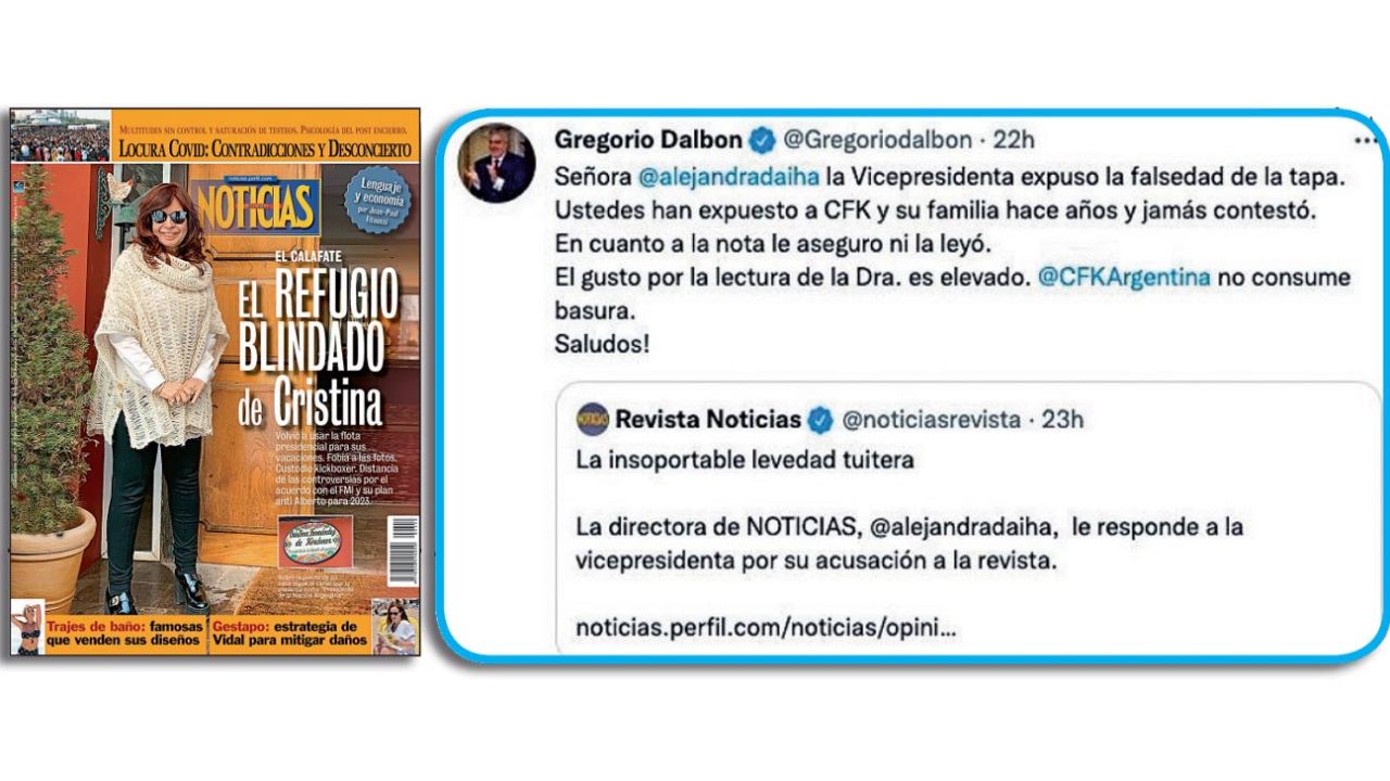 El mensaje de Gregorio Dalbón, el abogado de Cristina Fernández, criticando con argumentos insólitos la última tapa de esta revista. | Foto:cedoc