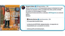 El mensaje de Gregorio Dalbón, el abogado de Cristina Fernández, criticando con argumentos insólitos la última tapa de esta revista.