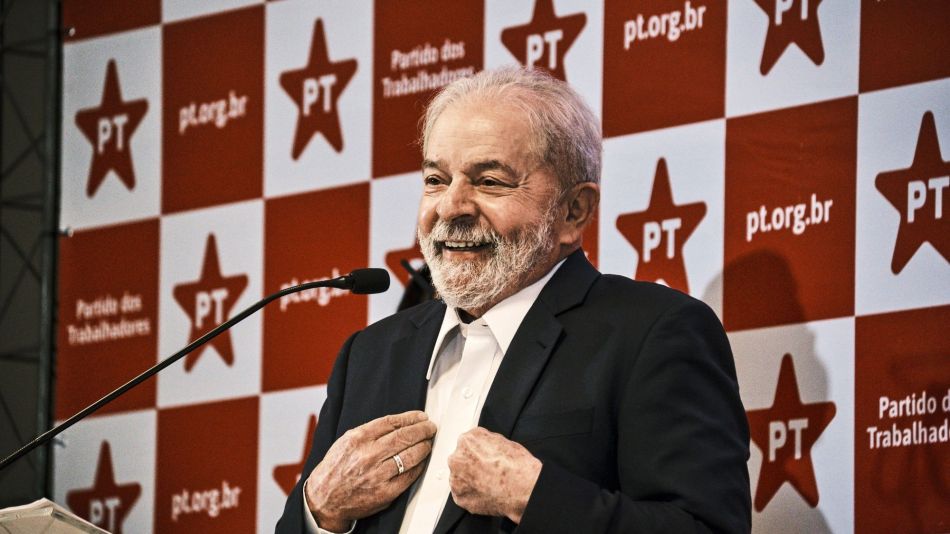 Former President Lula Holds Press Conference 