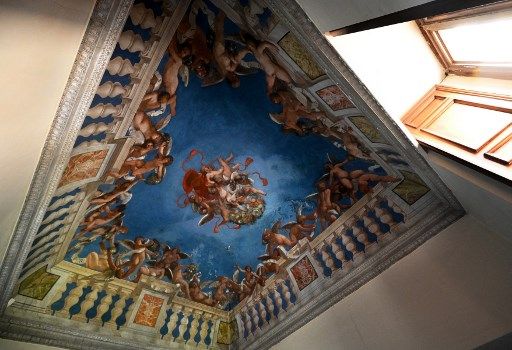 Fresco de Giovanni Luigi Valesio , en Villa Aurora, la propiedad romana que se subasta por 427 millones de dólares.