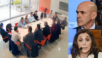 Filmación. La reunión de funcionarios, empresarios y agentes de la AFI que desencadenó el caso. Jefes, Gustavo Arribas y Silvia Majdalani, líderes de la AFI macrista, recibieron a funcionarios.