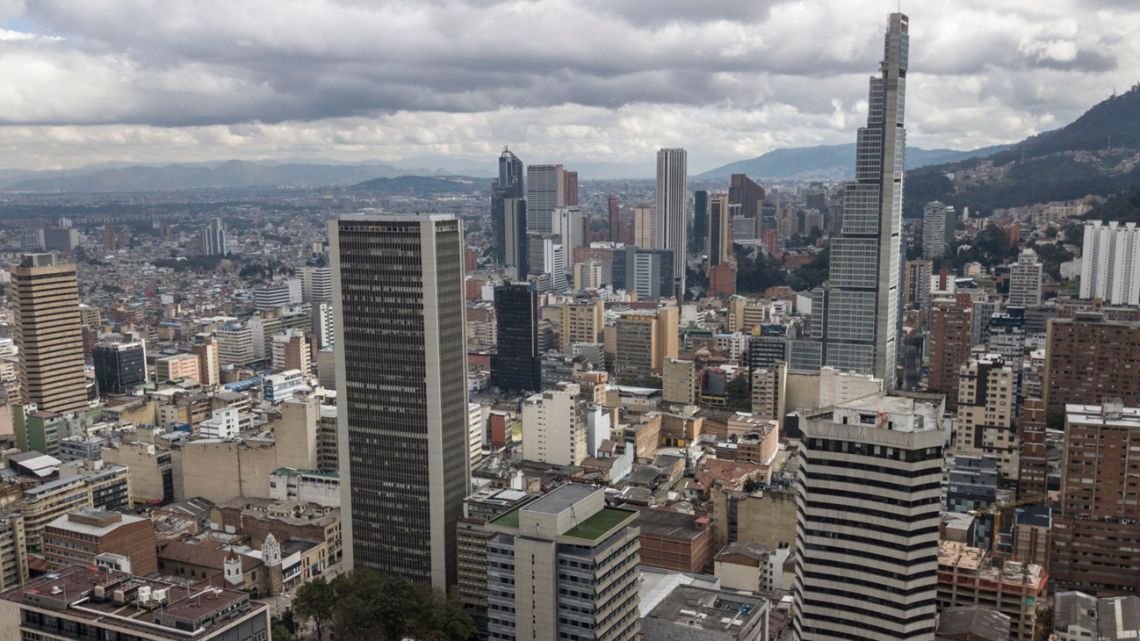 Residential and commercial buildings in Bogotá, Colombia, on Saturday, April 10, 2021. 