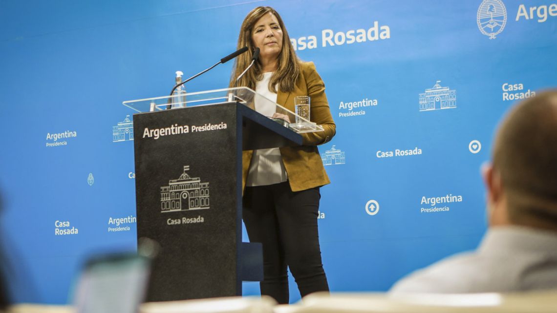 Government Spokesperson Gabriela Cerruti.