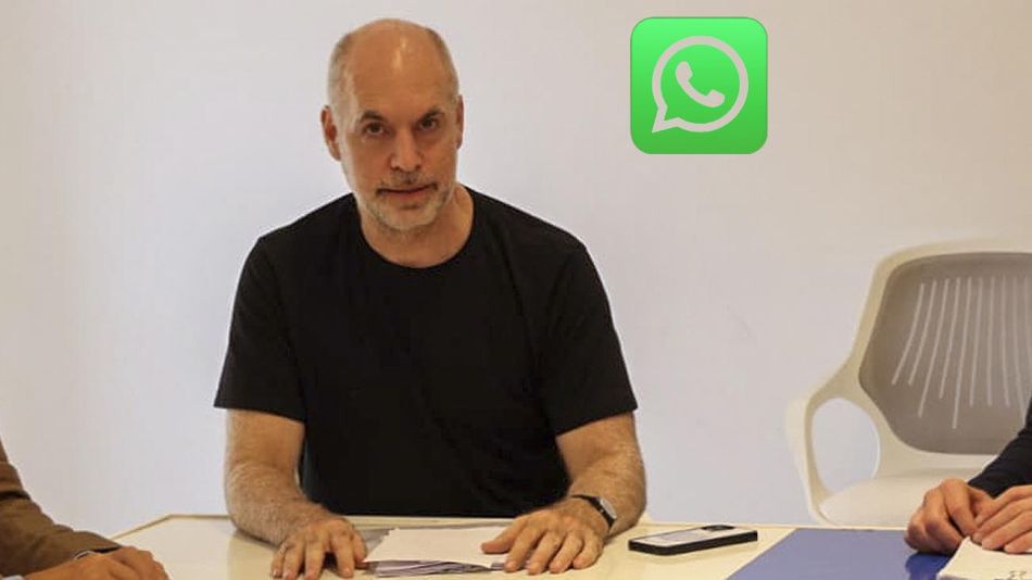Horacio Rodríguez Larreta con Whastapp 20220128