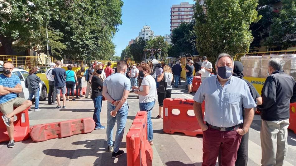  Protesta de vecinos de Caballito contra la obra del parque en Avenida Honorio Pueyrredón 20220131