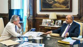 Alberto Fernández con Juan Manzur